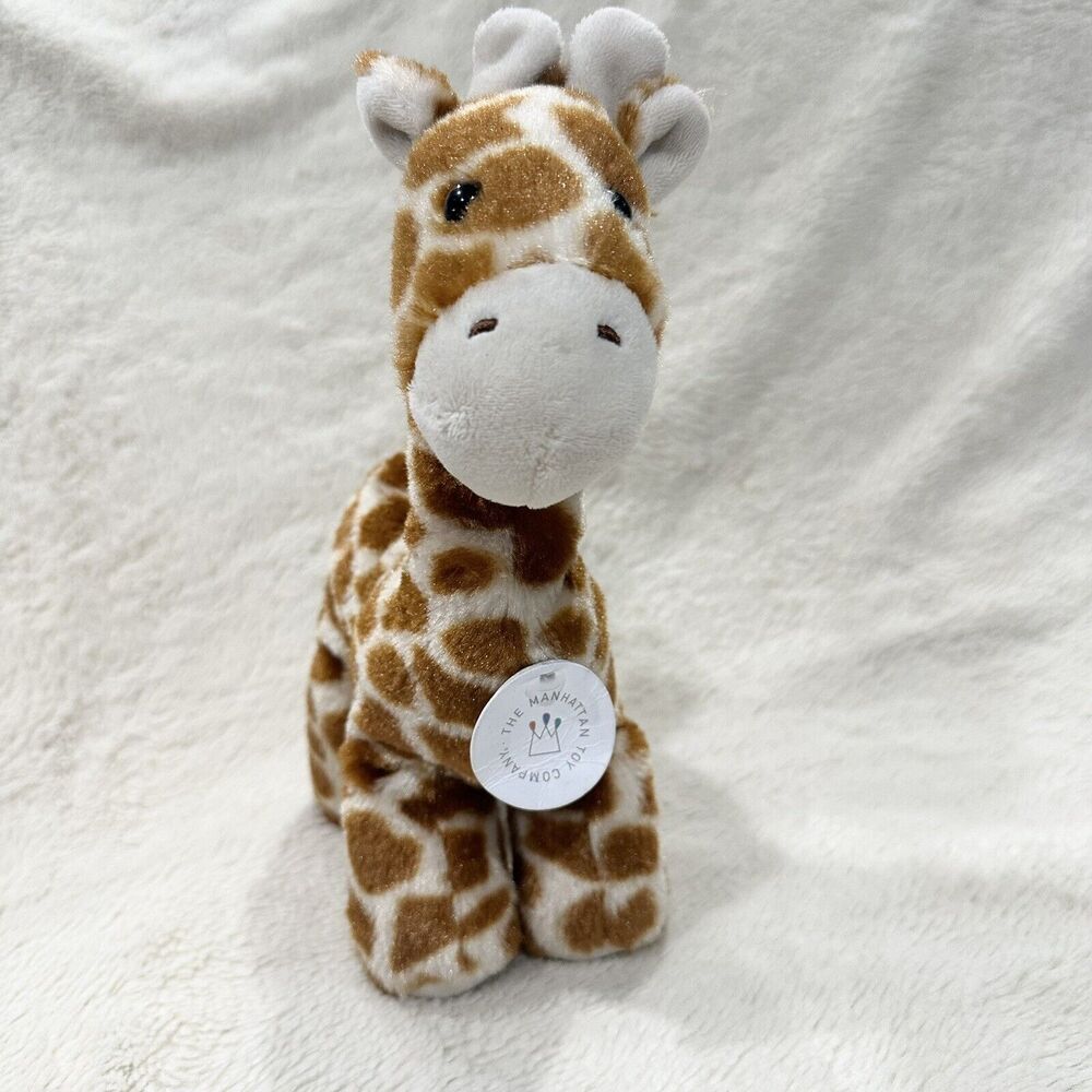 Manhattan Toy Company Voyagers Olive Giraffe 8" Plush Stuffed Toy Safari